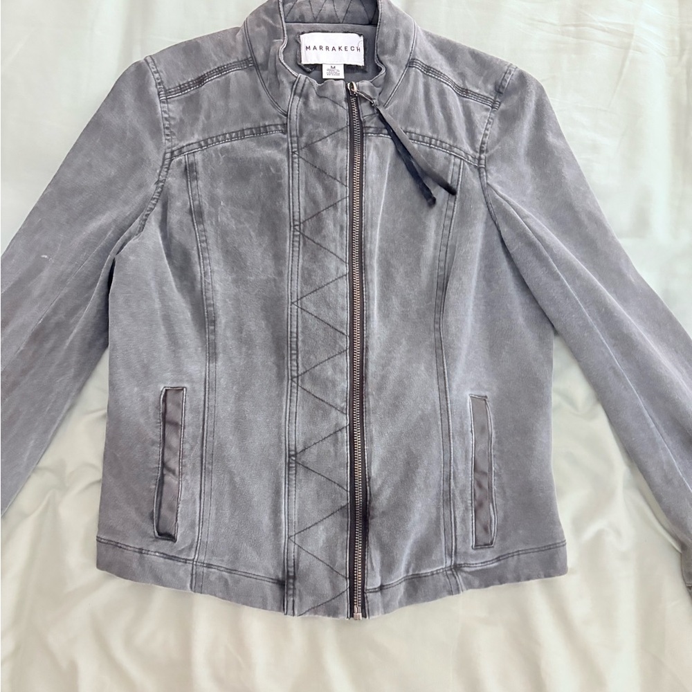 Gray Women's Moto Jacket